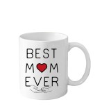 Cana personalizata pentru mama (Best Mom Ever) alba, 330 ml