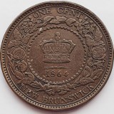 Cumpara ieftin 3280 Canada New Brunswick 1 cent 1864 Victoria km 6, America de Nord