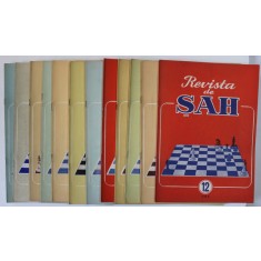REVISTA DE SAH , ORGAN AL FEDERATIEI ROMANE DE SAH , ANUL XIII , COMPLET , SET DE 12 NUMERE SUCCESIVE , IANUARIE - DECEMBRIE , 1962