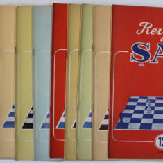 REVISTA DE SAH , ORGAN AL FEDERATIEI ROMANE DE SAH , ANUL XIII , COMPLET , SET DE 12 NUMERE SUCCESIVE , IANUARIE - DECEMBRIE , 1962