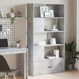 VidaXL Bibliotecă, gri beton, 100x36x189 cm, lemn prelucrat 3295327