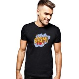 Tricou barbati negru - Boom - 2XL