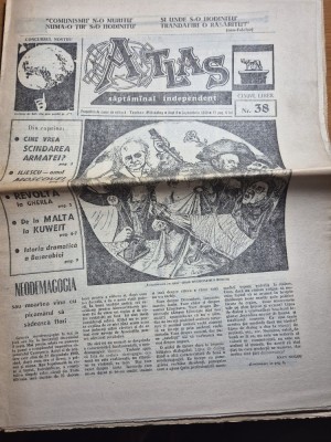 ziarul atlas clujul liber septembrie 1990 foto