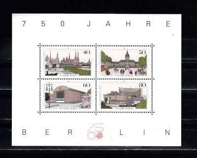 M2 ZZC 33 - Colita foarte veche - Germania - Berlin 750 ani - bloc foto