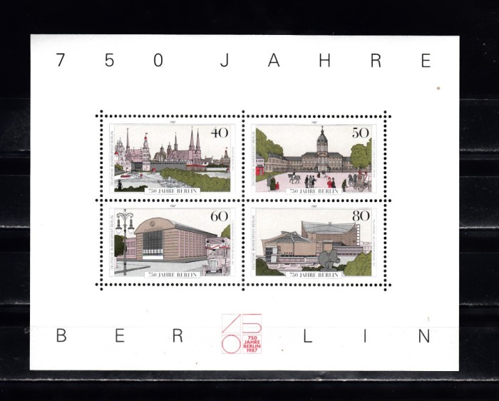 M2 ZZC 33 - Colita foarte veche - Germania - Berlin 750 ani - bloc
