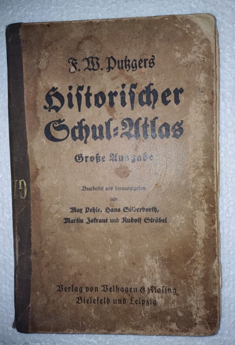PVM - F. W. PUTZGERS &quot;Historischer Schul ATLAS&quot; 1937 / limba germana