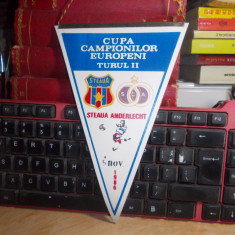 FANION CUPA CAMPIONILOR EUROPENI * TURUL II : STEAUA - ANDERLECHT , 5 NOV. 1986