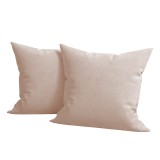 Set 2 huse pernute decorative din catifea cu fermoar, 45x45 cm, Madison, densitate 700 g/ml, Linen Cream