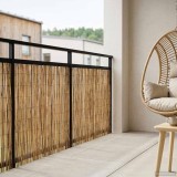 vidaXL Gard de Grădină Carbonizat 400 x 80 cm Stuf 42031269