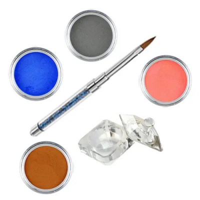 Set Pure I Inginails - Kit acrilic colorat de pudre acrilice pentru unghii foto