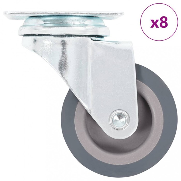 Gossi roti pivotante, 8 buc., 50 mm