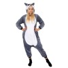 Pijama Salopeta Adulti Lemur, Marime L, Household NewTrend. Onesie Costum, Poliester Multicolor, Gluga, Buzunare, Fermoar, Confortabil