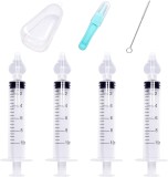Set de 4 dispozitive cu accesorii pentru curatarea nasului pentru bebelusi AHPYEUHK, plastic, alb, 12,5 x 3 x 2,5 cm