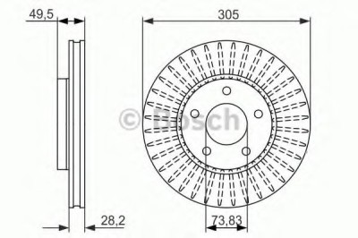 Disc frana JAGUAR S-TYPE (CCX) (1999 - 2009) BOSCH 0 986 479 698 foto
