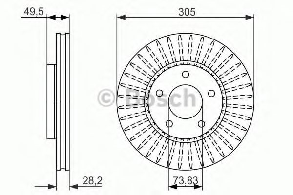 Disc frana JAGUAR S-TYPE (CCX) (1999 - 2009) BOSCH 0 986 479 698