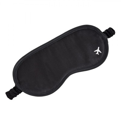 Masca Somn, Model Avion, Interior Catifelat, Culoare Negru, 20x9cm foto