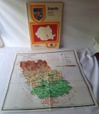 GEOGRAFIE - Judetul Prahova, manual pentru clasa a 3a plus harta judetul Prahova, Editura didactica si Pedagogica - Bucuresti 1981