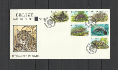 BELIZE 1991 FAUNA ANIMALE SALBATICE FDC foto