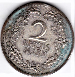 Germania 2 mark marci 1926 A.argint Republica Weimar,RARA,cotatie ridicata