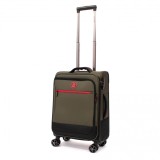 Troler Ella Icon Shadow cu 4 roti duble, Textil, 55x36x21 cm,&nbsp;Kaki ComfortTravel Luggage