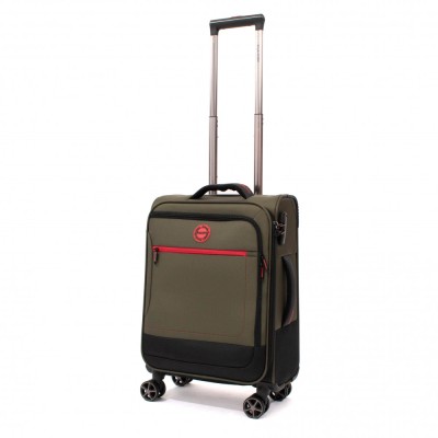 Troler Ella Icon Shadow cu 4 roti duble, Textil, 55x36x21 cm,&amp;nbsp;Kaki ComfortTravel Luggage foto