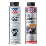Pachet Aditivi Ulei Motor Liqui Moly MoS2 300ml + Engine Flush 300ml, Curatare Motor, Protectie Uzura