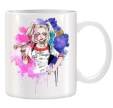 Cana alba personalizata cu Harley Quinn,, INOVATIX&reg;. 330ml, Oem