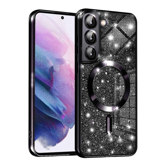 Husa pentru Samsung Galaxy S21 FE 5G - Techsuit Luxury Glitter MagSafe - Black