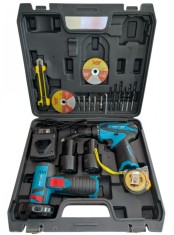 Set 2 scule KRAFTROYAL mini flex, bormasina cu 2 acumulatori 24V 6Ah