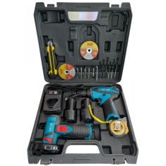 Set 2 scule KRAFTROYAL mini flex, bormasina cu 2 acumulatori 24V 6Ah