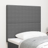 VidaXL Tăblie cap cu headboard Gri deschis 100 cm Țesătură cu dungi