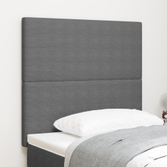 vidaXL Tăblie de pat design simplu, gri deschis, 90 cm, catifea raiată foto