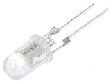 LED 5mm Alb Cald 43000-50000mcd 40&deg; Convex - Lumină Eficientă pentru Proiecte DIY, Optosupply