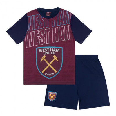 West Ham United pijamale de copii Text claret - 10-11 let foto