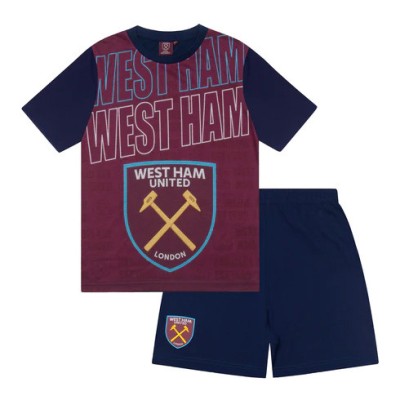 West Ham United pijamale de copii Text claret - 6/7 let foto