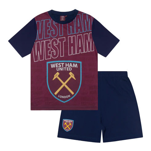 West Ham United pijamale de copii Text claret - 10-11 let