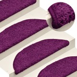VidaXL Covorașe pentru scări, 30 buc., 56x17x3 cm, roz, semirotunde
