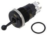Comutator basculant ONPOW 2 poziții SPDT 5A 250VAC IP67 ONPOW7116A1-11/2/41RGB/24V/A