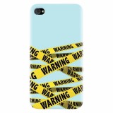 Husa silicon pentru Apple Iphone 4 / 4S, Warning