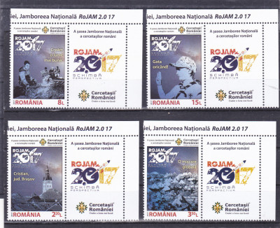 CERCETASII ROMANIEI,JAMBOREEA NATIONALA,SERIE CU VINIETA,2017,Lp.2155,MNH. foto