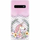 Husa silicon personalizata pentru Samsung Galaxy S10, Aesthetic Unicorn