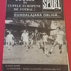 Revista SPORT nr.17/septembrie 1970 (echipele romanesti in cupele europene)