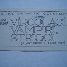 Varcolaci, vampiri, stigoi - pliant teatru, 1992