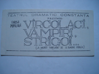 Varcolaci, vampiri, stigoi - pliant teatru, 1992 foto