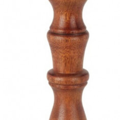 Suport pentru lumanare Rustic v2, 9.5x9.5x28 cm, lemn de mango