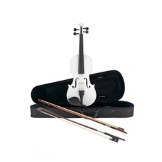Vioara clasica din lemn, marime 4/4, alba, toc inclus + arcus 1/4 extra