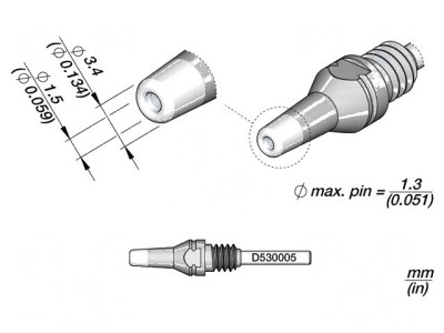 V&amp;acirc;rf pentru ciocane de dezlipit 3,4x1,5mm foto