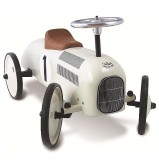 Cumpara ieftin Pachet Masina Metal alba cu design retro si masinuta in miniatura din lemn