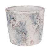 Cumpara ieftin Ghiveci flori teracota alb albastru 18x15 cm