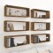 vidaXL Rafturi de perete cub, 6 buc., stejar fumuriu 60x15x23 cm, lemn
